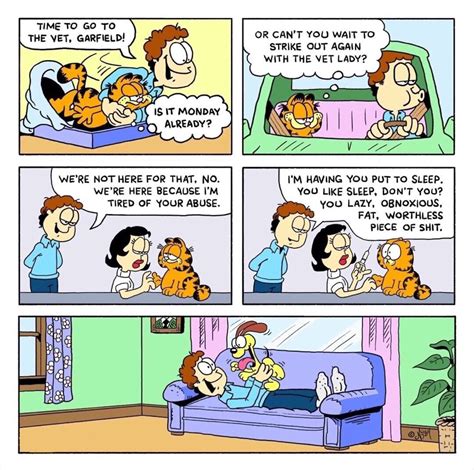 Garfield gets put to sleep : r/garfield