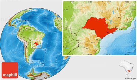 Physical Location Map of Sao Paulo