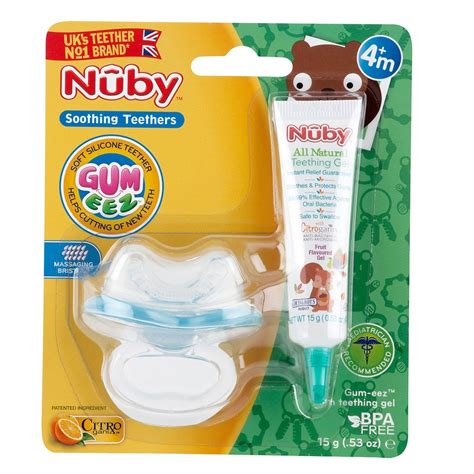 Nuby Baby / Child All Natural Teething Gel With Bpa Free Teether ...