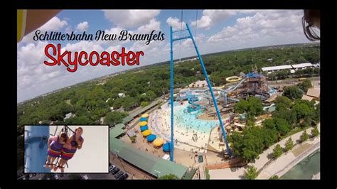 Skycoaster Thrill Ride at Schlitterbahn New Braunfels GoPro and Ground ...