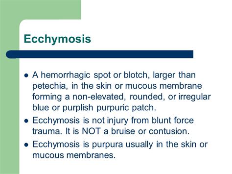 Ecchymosis Vs Bruise