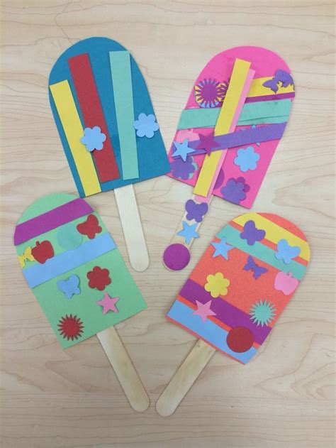 Popsicle Summer Art Craft for Preschoolers, Kindergarten, or Summer ...