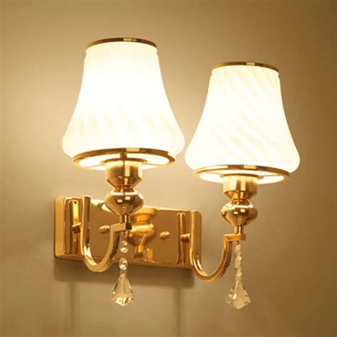 HGhomeart Simple Modern Glass Sconces Led Wall Lamp Reading Light Bed ...