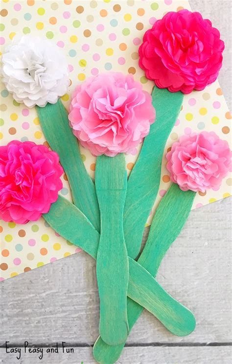 Tissue Paper Flower Craft - Easy Peasy and Fun