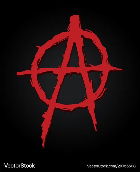 Anarchy symbol letter a Royalty Free Vector Image