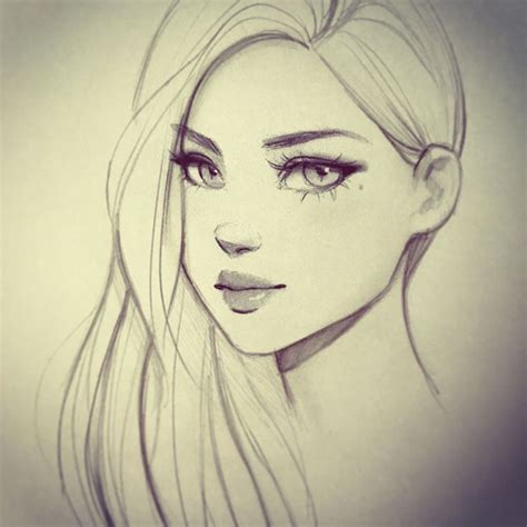 Face Girl Drawing at GetDrawings | Free download