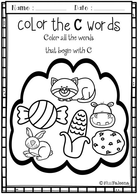 Letter C Worksheets for Kindergarten | Worksheet for Kindergarten in ...