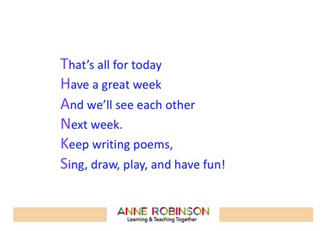 Teaching Together Acrostic poems - Teaching Together