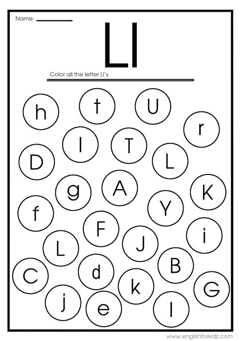 Letter L Worksheets, Flash Cards, Coloring Pages