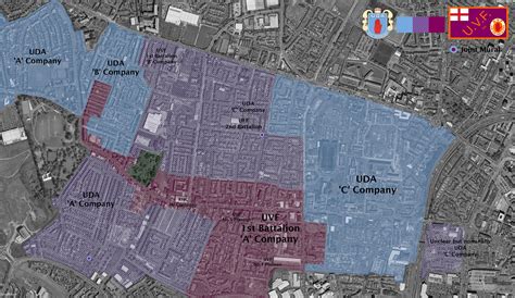 Map of Loyalist West Belfast with current/former paramilitary control ...