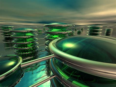 green, Abstract, Cgi, 3d, Renders, 3d, Modeling Wallpapers HD / Desktop ...