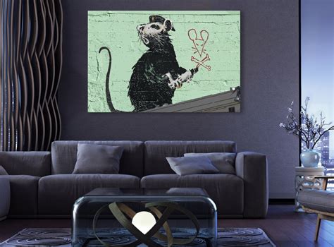 San Francisco Rat Classic Street Graffiti Wall Canvas Décor Art Print ...