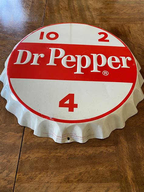 Dr Pepper Soda Bottle Cap Advertising Tin Sign 19 Limited | Etsy