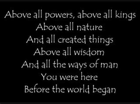 Above All (with lyrics) - YouTube