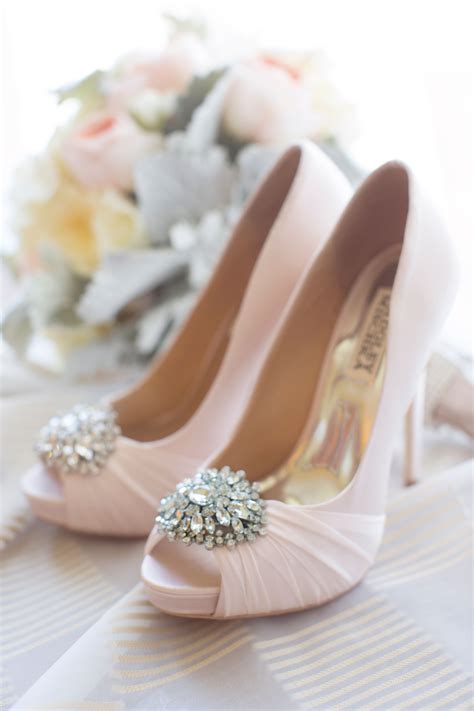 Badgley Mischka Blush Wedding Shoes