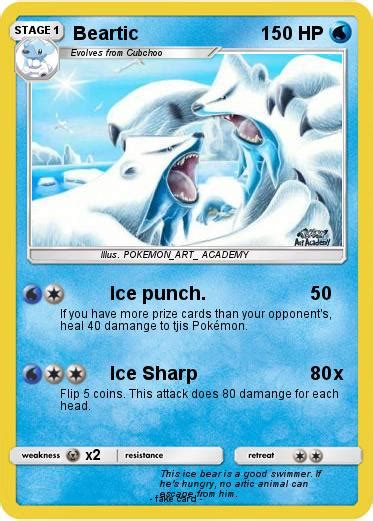 Pokémon Beartic 105 105 - Ice punch. - My Pokemon Card