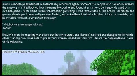 Herobrine (Minecraft) [Myth/Story] [English] [HD] - YouTube