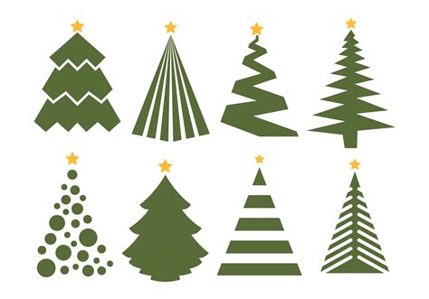 Christmas Tree Vector Set on white background 92928 Vector Art at Vecteezy