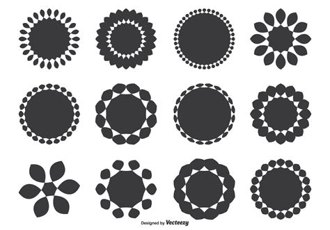 Assorted Decorative Round Shape Set 96311 Vector Art at Vecteezy