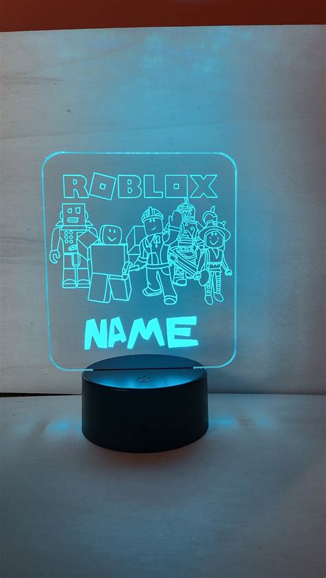 Personalised Roblox Night Light, Children's Light, Game Room, Boys ...