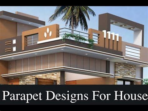 Ground Floor House With Beautiful Parapet Designs ! Modern Parapet Wall ...