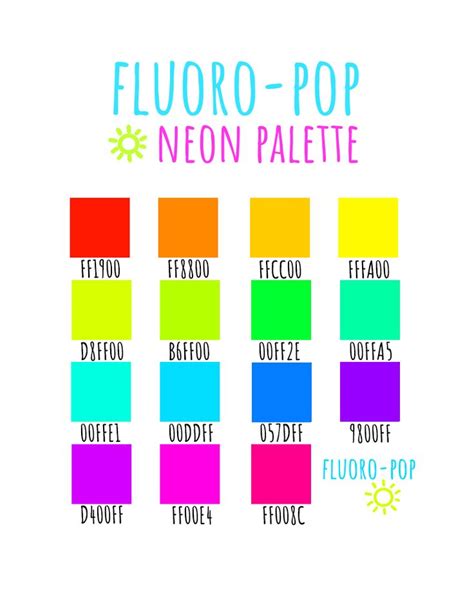 FLUORO-POP - Neon Color Palette by Amoebae