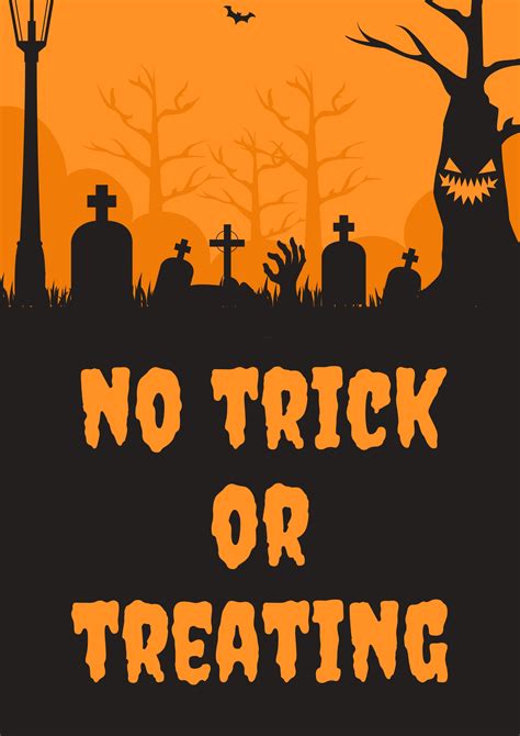 Trick Or Treat Sign Printable