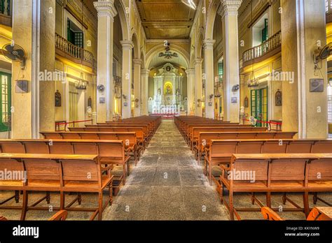 Macau, China - December 8, 2016: interior view of Saint Dominic's ...