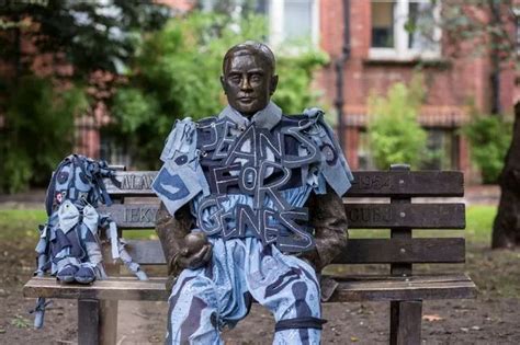 Alan Turing statue dressed in denim for Jeans for Genes day ...