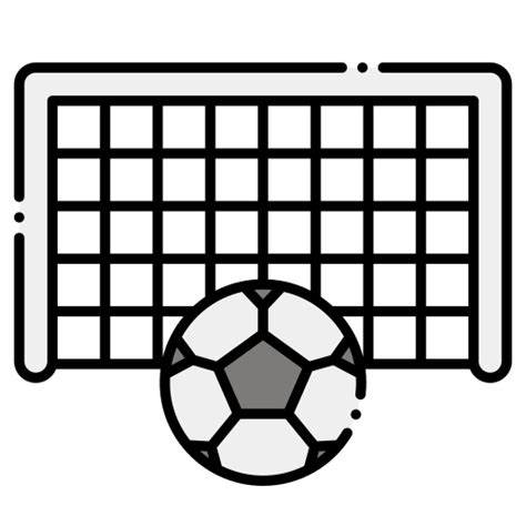 Soccer goal Generic Outline Color icon