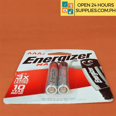 Batteries (Energizer Max) AAA 2 pcs - Supplies 24/7 Delivery