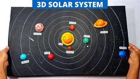 How to make 3D Solar System Project | step by step | School project ...