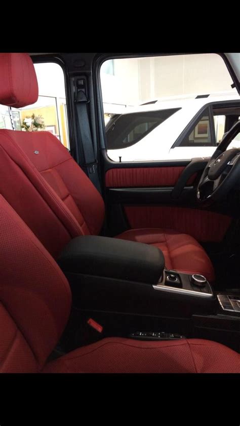 Red leather interior of a Mercedes G wagon | G wagon, Dream cars ...