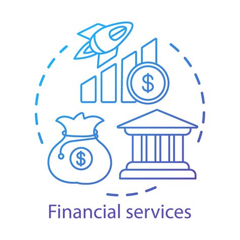 Financial services concept icon. Finance industry. Administration of ...