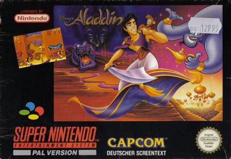 Disney's Aladdin (1993) SNES box cover art - MobyGames