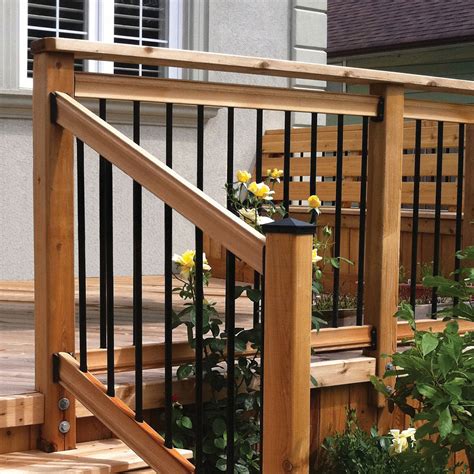 6′ Long Pre-Drilled Pressure-Treated Wooden Railing Kit – Designed for ...