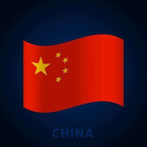 china vector flag. Waving national flag 3261028 Vector Art at Vecteezy