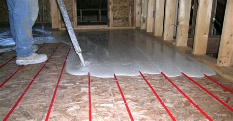 Radiant Heating Floor Leveling - Heated Concrete Application