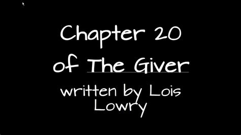 The Giver Chapter 20 Pdf