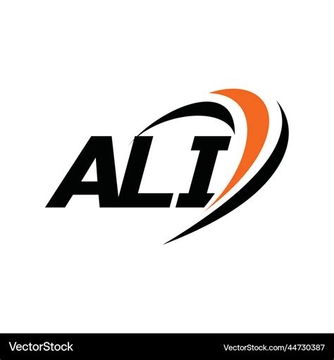 Ali monogram logo Royalty Free Vector Image - VectorStock