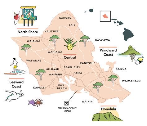 8 Oahu Maps with Points of Interest