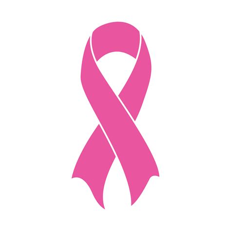 pink ribbon, breast cancer awareness symbol, isolated on white, vector ...