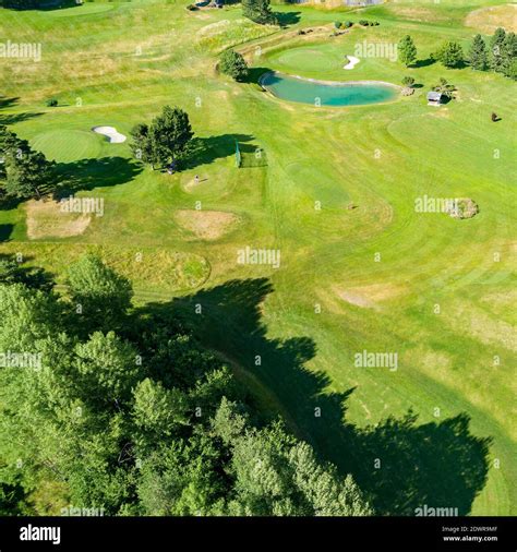 aerial view of golf course Stock Photo - Alamy