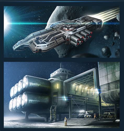 Asteroid Mining Vessel Design Concept on Behance