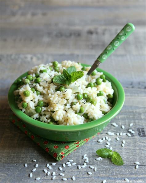 Risotto aux petits pois, à la menthe et au Parmesan