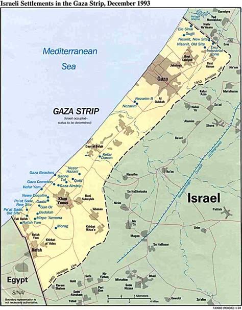 Detailed political map of Gaza Strip. Gaza Strip detailed political map ...