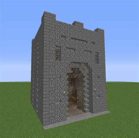 Medieval Kingdom Stone Gate Open - Blueprints for MineCraft Houses ...