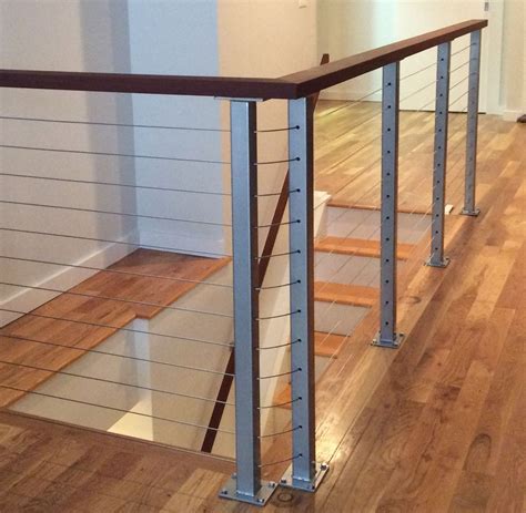 Interior Cable Railing with Hardwood by SDCR | Cable railing interior ...