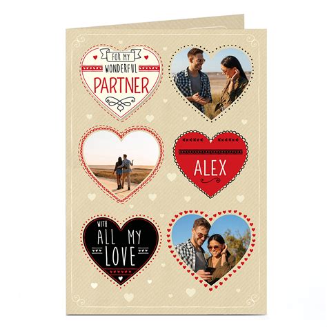 Buy Photo Card - Hearts, With All My Love for GBP 1.79 | Card Factory UK