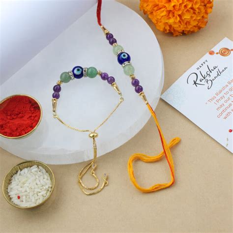 Crystal Rakhi | Buy Online Natural Healing Stone Evil Eye, Health and ...